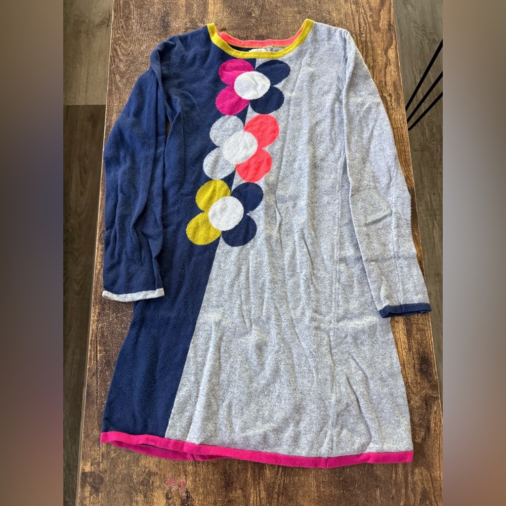 Mini Boden Girls Floral Knit Sweater Dress 9/10 years - Picture 1 of 5